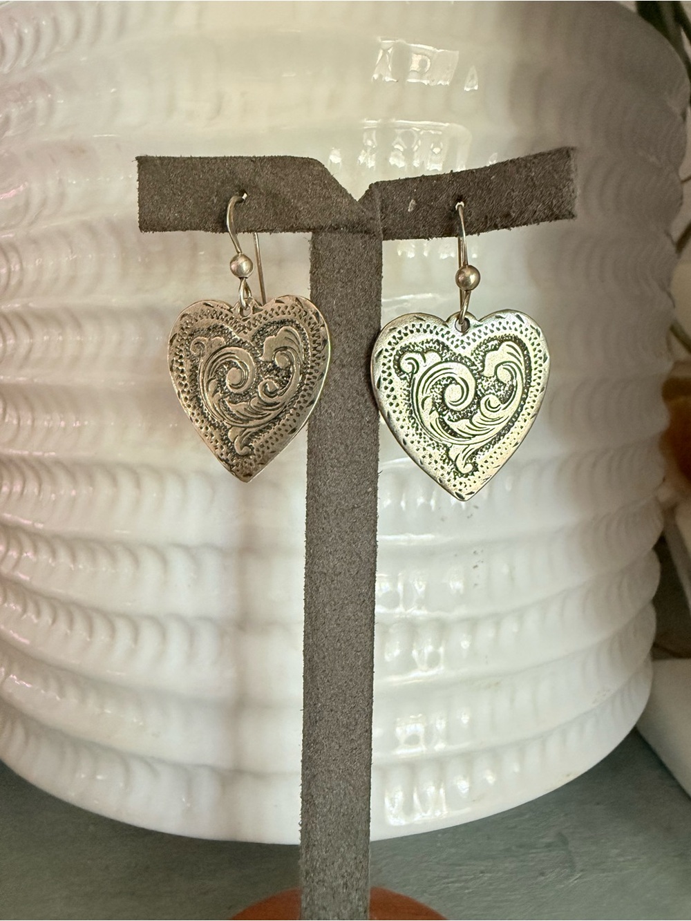 Carolyn Pollack 925 Sterling Silver Heart Dangle Earrings